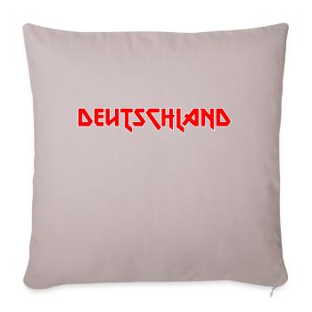 Modisches Heimat DEUTSCHLAND Metal-Design - Sofakissenbezug 45 x 45 cm - helles Taupe - Vorne