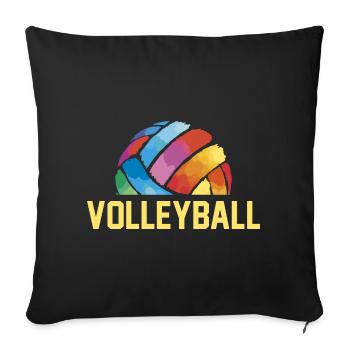 Volley-ball - Housse de coussin décorative 45 x 45 cm - noir - Devant