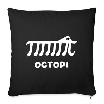 Funny Pi Math Design - Octopi math - Housse de coussin décorative 45 x 45 cm - noir - Devant