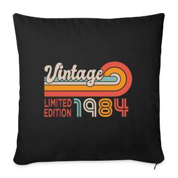 1984 Birthday Born in 1984 - Sofa pillowcase 17,3'' x 17,3'' (45 x 45 cm) - black - Front