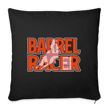 Barrel Racing Barrel Racer - Sofa pillowcase 17,3'' x 17,3'' (45 x 45 cm) - black - Front