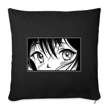 Comic Anime Manga Japanese Cartoon Animation - Sofa pillowcase 17,3'' x 17,3'' (45 x 45 cm) - black - Front