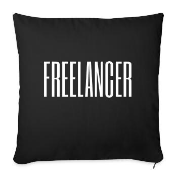 Freelancer - Sofa pillowcase 17,3'' x 17,3'' (45 x 45 cm) - black - Front