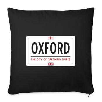 Oxford town sign - Sofa pillowcase 17,3'' x 17,3'' (45 x 45 cm) - black - Front
