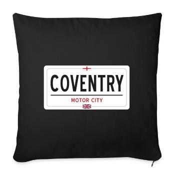 Coventry place sign - Sofa pillowcase 17,3'' x 17,3'' (45 x 45 cm) - black - Front