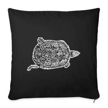 Turtle Turtles - Sofa pillowcase 17,3'' x 17,3'' (45 x 45 cm) - black - Front
