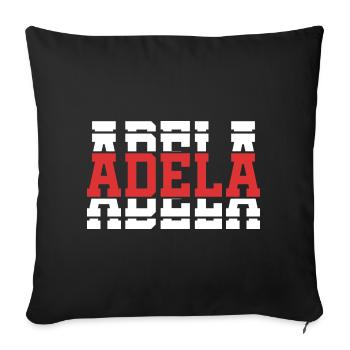 T-Shirt Adelia T-Shirt Geschenkidee gestapelter Text - Sofakissenbezug 45 x 45 cm - Schwarz - Vorne