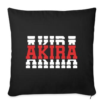 t-shirt Akira t-shirt gift idea stacked text - Sofa pillowcase 17,3'' x 17,3'' (45 x 45 cm) - black - Front