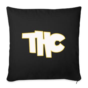 THC - Housse de coussin décorative 45 x 45 cm - noir - Devant