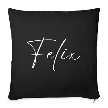 T-shirt Nom Felix cadeau pour hommes - Housse de coussin décorative 45 x 45 cm - noir - Devant