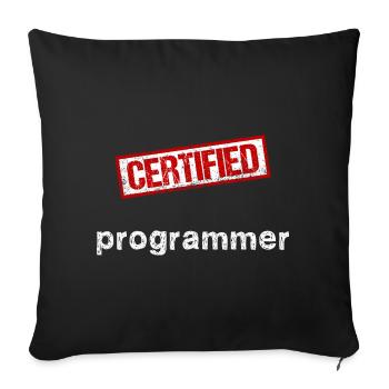 Programmeur - Housse de coussin décorative 45 x 45 cm - noir - Devant