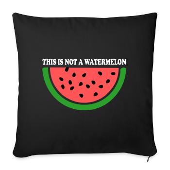 Pastèque - Housse de coussin décorative 45 x 45 cm - noir - Devant