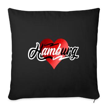 Hambourg - Housse de coussin décorative 45 x 45 cm - noir - Devant