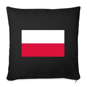 Polen - Sofakissenbezug 45 x 45 cm - Schwarz - Vorne