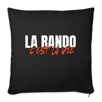 Hiking is life. Humour, passion, hiking - Sofa pillowcase 17,3'' x 17,3'' (45 x 45 cm) - black - Front