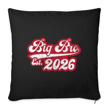 Big Bro Est 2026 - Sofa pillowcase 17,3'' x 17,3'' (45 x 45 cm) - black - Front