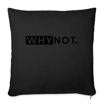 pourquoi pas - Housse de coussin décorative 45 x 45 cm - noir - Devant