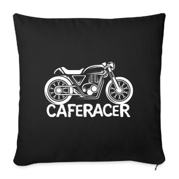 Caferacer Icon Illustration - Custom Motorcycle - Sofa pillowcase 17,3'' x 17,3'' (45 x 45 cm) - black - Front