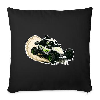 Autocross Stockcar Spécial Cross - Housse de coussin décorative 45 x 45 cm - noir - Devant