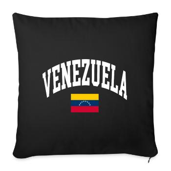 Venezuela Flag - Sofa pillowcase 17,3'' x 17,3'' (45 x 45 cm) - black - Front