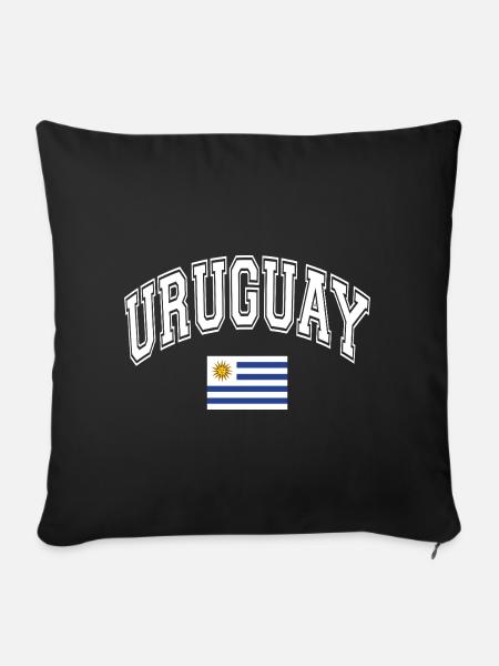 Uruguay Flagge - Sofakissenbezug 45 x 45 cm - Schwarz