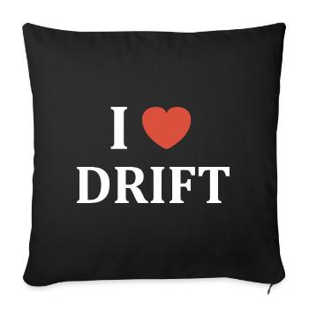 Love of Urban Drift - Sofa pillowcase 17,3'' x 17,3'' (45 x 45 cm) - black - Front