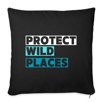 Wilderness & Adventure Protection - Sofa pillowcase 17,3'' x 17,3'' (45 x 45 cm) - black - Front