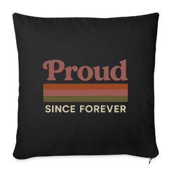 Groovy Pride Retro Égalité Queer Histoire - Housse de coussin décorative 45 x 45 cm - noir - Devant