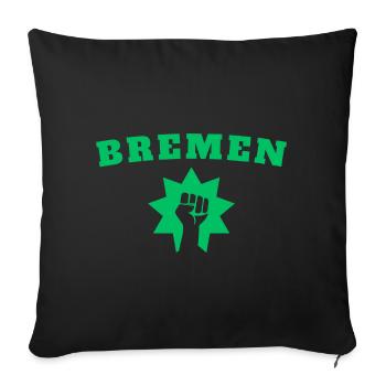 Brême - Housse de coussin décorative 45 x 45 cm - noir - Devant