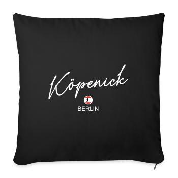 Köpenick - Berlin Flag - Berlin Bear - Sofa pillowcase 17,3'' x 17,3'' (45 x 45 cm) - black - Front