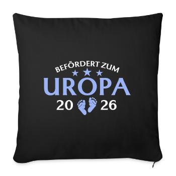 Great-grandfather 2026 Promoted to great-grandpa - Sofa pillowcase 17,3'' x 17,3'' (45 x 45 cm) - black - Front