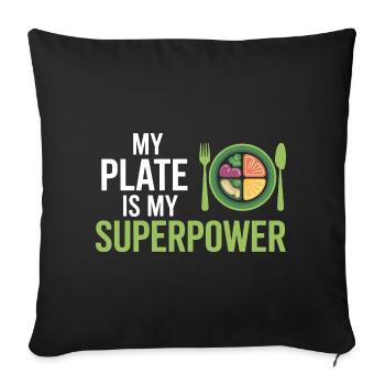 Diététicien agréé spécialisé en nutrition - Housse de coussin décorative 45 x 45 cm - noir - Devant