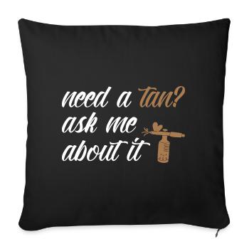  Spray Tanning Artist Oil Professional Kit Spray - Sofa pillowcase 17,3'' x 17,3'' (45 x 45 cm) - black - Front