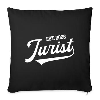 Juriste 2026 Diplôme d’études de droit Étudiant en droit - Housse de coussin décorative 45 x 45 cm - noir - Devant