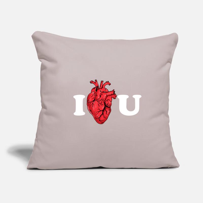 Le véritable amour comme déclaration anatomique Housse de coussin décorative 45 x 45 cm