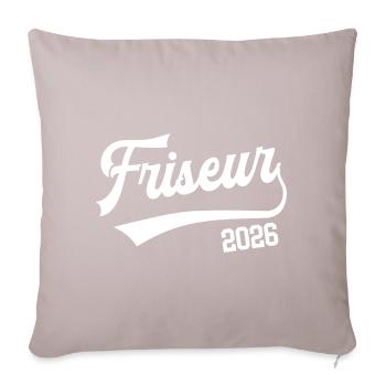 Maître stagiaire de l’examen d’apprentissage 2026 de coiffeur - Housse de coussin décorative 45 x 45 cm - taupe clair - Devant