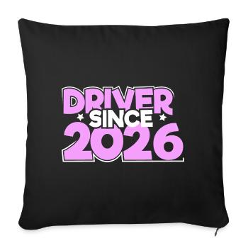 Driving License 2026 Driving Test Driving License Test - Sofa pillowcase 17,3'' x 17,3'' (45 x 45 cm) - black - Front