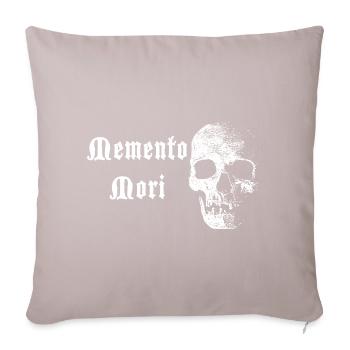 Memento Mori Skull – White Contrast - Sofa pillowcase 17,3'' x 17,3'' (45 x 45 cm) - light taupe - Front
