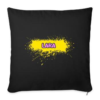 Sun Lara - Housse de coussin décorative 45 x 45 cm - noir - Devant