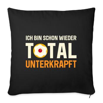 Total Unterkraft Fasching Kölsch Outfit Women - Sofa pillowcase 17,3'' x 17,3'' (45 x 45 cm) - black - Front