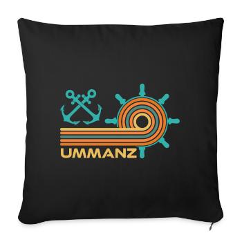Baltic Sea Holiday ISLAND UMMANZ Fun - Sofa pillowcase 17,3'' x 17,3'' (45 x 45 cm) - black - Front
