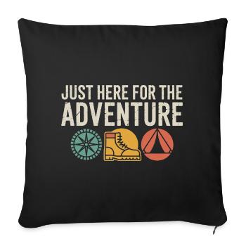 Adventure Boots Compass Tent - Sofa pillowcase 17,3'' x 17,3'' (45 x 45 cm) - black - Front