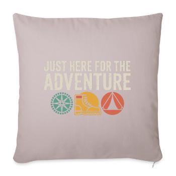 Tente Boussole Adventure Boots - Housse de coussin décorative 45 x 45 cm - taupe clair - Devant