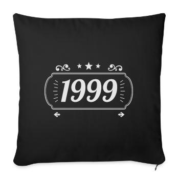 Vintage 1999 Retro Anniversary 1999 - Sofa pillowcase 17,3'' x 17,3'' (45 x 45 cm) - black - Front