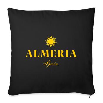Almeria Spain Sun Emblem - Sofa pillowcase 17,3'' x 17,3'' (45 x 45 cm) - black - Front