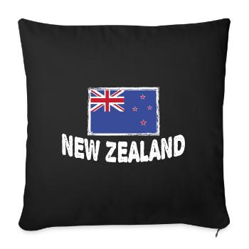 New Zealander New Zealand Flag Of New Zealand - Sofa pillowcase 17,3'' x 17,3'' (45 x 45 cm) - black - Front