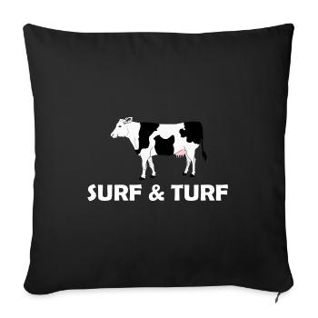 SURF & TURF - Sofa pillowcase 17,3'' x 17,3'' (45 x 45 cm) - black - Front