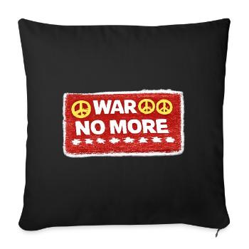 War No More – Sticker Peace & Humanity - Housse de coussin décorative 45 x 45 cm - noir - Devant