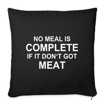 Meat Grilling BBQ Burger Steak Western Chef - Sofa pillowcase 17,3'' x 17,3'' (45 x 45 cm) - black - Front