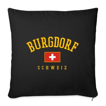 Burgdorf Schweiz Emblem - Sofakissenbezug 45 x 45 cm - Schwarz - Vorne